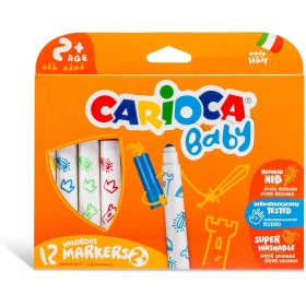 Rotulador carioca baby 2 años caja 12 colores surtidos