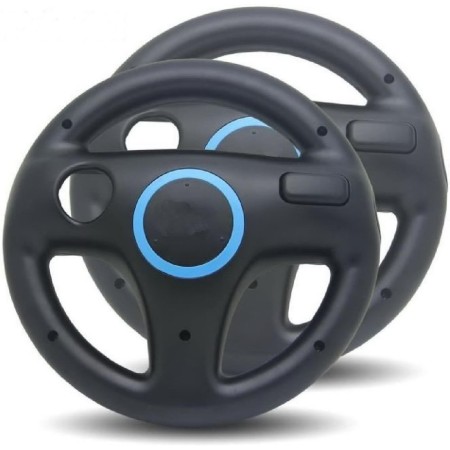 2 x Volante / Racing Wheel De Dirección Para Nintendo Wii Consola (Mario Kart, Juego De Carreras...)