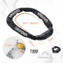 GRIFEMA GA1201-12 Candado de Bicicleta Antirrobo con Llave, Candado de Cadena para Bicicletas, Motos, Scooters, 120cm, Negro