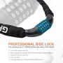 GRIFEMA GA1201-12 Candado de Bicicleta Antirrobo con Llave, Candado de Cadena para Bicicletas, Motos, Scooters, 120cm, Negro