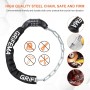 GRIFEMA GA1201-12 Candado de Bicicleta Antirrobo con Llave, Candado de Cadena para Bicicletas, Motos, Scooters, 120cm, Negro