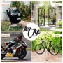 GRIFEMA GA1201-12 Candado de Bicicleta Antirrobo con Llave, Candado de Cadena para Bicicletas, Motos, Scooters, 120cm, Negro