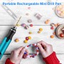 Mini Taladro Recargable, Bolígrafo de Grabado Eléctrico, Mini Taladro Eléctrico de 3 Velocidades, Con 10 Brocas Pequeñas, DIY