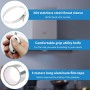 Manguera de Ventilación Flexible Ø125mm 2,5m PVC Tubo Salida de Aire Aluminio con Cinta de Aluminio 50mm x5m y 2 Abrazaderas de