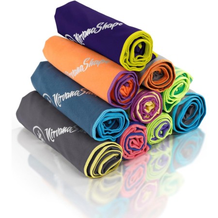 NirvanaShape Toalla de Microfibra | 14 Colores | 8 Dimensiones | Toalla de Viaje Ligera, Absorbente y de Secado Rápido | Toalla