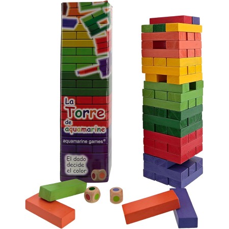 Aquamarine Games-La torre de colores, Miscelanea, 7 a 99 años (Compudid CP006)