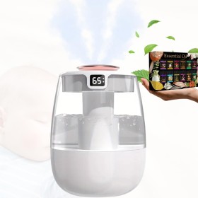 Humidificador Bebes Mocos y Tos Silencioso 2L con Luz UV - Difusor Ultrasónico para Alivio Congestión Nasal - Vapor Frío con Luz