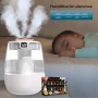 Humidificador Bebes Mocos y Tos Silencioso 2L con Luz UV - Difusor Ultrasónico para Alivio Congestión Nasal - Vapor Frío con Luz