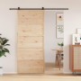 Homgoday Puerta de Granero Madera Maciza de Pino 90x208 cm Puertas Correderas Puerta Corredera para Corredera Madera