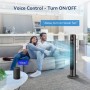 Aigostar Smart Tower Fan with Remote Control, 102 cm, WiFi+Bluetooth, LED Display, 3 Speeds, 3 Modes, 24 H Timer, Oscillating,
