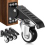 Yeabett Ruedas giratorias resistentes, capacidad 370 kg, juego de 4 ruedas stepdown, ajustables, poliuretano, construcción