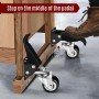 Yeabett Ruedas giratorias resistentes, capacidad 370 kg, juego de 4 ruedas stepdown, ajustables, poliuretano, construcción