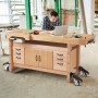 Yeabett Ruedas giratorias resistentes, capacidad 370 kg, juego de 4 ruedas stepdown, ajustables, poliuretano, construcción