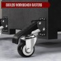 Yeabett Ruedas giratorias resistentes, capacidad 370 kg, juego de 4 ruedas stepdown, ajustables, poliuretano, construcción
