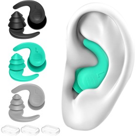 Tapones oidos Natación para Adulto, 3 Pares de Tapones Oidos Silicona Natacion,Tapones para los Oídos para nadar, surfear para