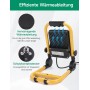Aigostar Foco de Trabajo LED 30W 2700LM Foco LED Portátil con Enchufe, IP65 Impermeable Soporte plegable, para Uso en Interiores