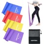 GRIFEMA GA5002 Bandas Elasticas Fitness[Set de 4] 1.8M, Cintas Elasticas con 4 Niveles de Resistencia para Entrenamiento de