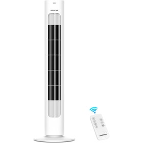 Aigostar Tower Fan with Remote Control, Quiet, 3 Speeds and 3 Modes, 70° Oscillation, Portable Fan with 7 Hours Timer, Height 86
