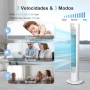 Aigostar Tower Fan with Remote Control, Quiet, 3 Speeds and 3 Modes, 70° Oscillation, Portable Fan with 7 Hours Timer, Height 86
