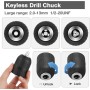 JTENG Heavy Duty 2-13mm Heavy Duty Taladro Sin Llave Chuck Quick Release Knife Drill con SDS Adapter