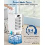 Portable Air Conditioner 4 in 1, Air Cooler with 6L Tank, 4 Modes 3 Speed, 60°Oscillation, 1-12H Timer, with Wheels, Remote