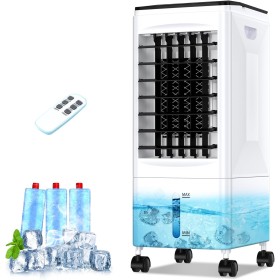 Quiet Portable Air Conditioner, 3 in 1 Evaporative Air Cooler Without Outer Tube, 5.5L Water Tank, 3 Wind Speed, 1-7H Timer, 8M