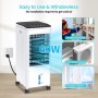 Quiet Portable Air Conditioner, 3 in 1 Evaporative Air Cooler Without Outer Tube, 5.5L Water Tank, 3 Wind Speed, 1-7H Timer, 8M