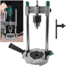 Soporte Taladro Vertical, Gradilla Ajustable, 45/60 /75/90° Soporte Taladro, Asiento Móvil en Forma de V Soporte para Taladro,