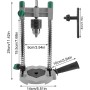 Soporte Taladro Vertical, Gradilla Ajustable, 45/60 /75/90° Soporte Taladro, Asiento Móvil en Forma de V Soporte para Taladro,