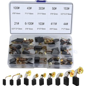 RUNCCI-YUN 40PCS Cepillos de carbono para motor,Cepillo de Carbón para Herramientas Eléctricas,reemplazo de cepillo de carbono