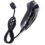 mini kitty 2 en 1 Motion Plus Mando y Nunchunk para Nintendo Wii/Wii u + Funda de Silicona - Negro