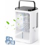 Portable Air Conditioner, 1500ml Fan, 4 Speeds, 7 Color LED Lighting, 2 Spray Functions and 1-8 Hours Timer, Perfect for