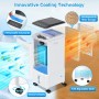 Portable Air Conditioner, 4-in-1 Large Air Cooler, 5.5L Tank, 60W Evaporative Climator, 1-7H Timers, 2 Modes 3 Speed, Wheels,