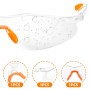 Ajuanbazha Pack de 8 Gafas de Seguridad Transparentes, Gafas Protectoras con Lentes Antiarañazos y Patillas de Goma, Gafas