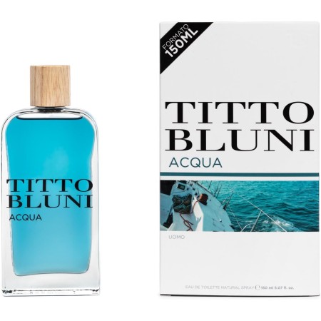 TITTO BLUNI - Aqua Uomo, Promocion 150 ml + 30 ml, Perfume para Hombre de Larga Duración, Colonia en Formato Spray, Eau de