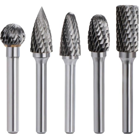 ASNOMY 5 pieza Fresa Metal Lápices Set – 6 x 10mm Escofina Taladro Bit Fresas de Carburo Rotary Archivo Tungsteno Acero