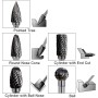 ASNOMY 5 pieza Fresa Metal Lápices Set – 6 x 10mm Escofina Taladro Bit Fresas de Carburo Rotary Archivo Tungsteno Acero