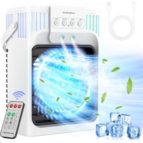 XTTANK 1200ml Portable Air Conditioner with Remote Control, 5 in 1 Mini Air Conditioner, 3 Speeds, 3 Misting Modes, 7 Color