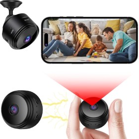 Camara Espia 1080P HD Mini WiFi Oculta Cámara Espía para Ver En El Movil, Interior/Exterior Mini Cámaras De Vigilancia