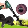 Aselected - Broca para taladro de jardín (100 mm de diámetro, con guantes, jardín, barrena para taladro eléctrico, herramienta
