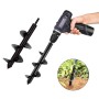 Aselected - Broca para taladro de jardín (100 mm de diámetro, con guantes, jardín, barrena para taladro eléctrico, herramienta