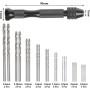 DODUOS 37 PCS Juego de Taladro de Mano Incluye Mini Plana Abrazadera, Mini taladros de PCB, Taladros Helicoidales de 0.5-3.0mm,