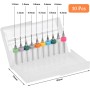 DODUOS 37 PCS Juego de Taladro de Mano Incluye Mini Plana Abrazadera, Mini taladros de PCB, Taladros Helicoidales de 0.5-3.0mm,