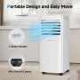 9000 BTU Portable Air Conditioner 3 in 1 Air Conditioner Dehumidifier and Fan, Remote Control, 24H Timer, Sleep Mode and