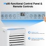 9000 BTU Portable Air Conditioner 3 in 1 Air Conditioner Dehumidifier and Fan, Remote Control, 24H Timer, Sleep Mode and