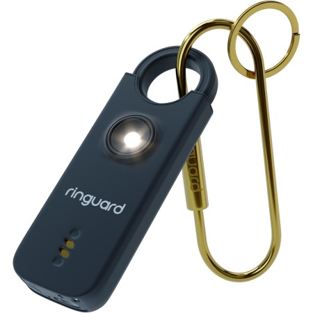 RINGUARD - Alarma Personal para Mujeres - Ring Alarm con Sonido Alta Potencia (135 db) y Flash Intenso e Intermitente - Llavero