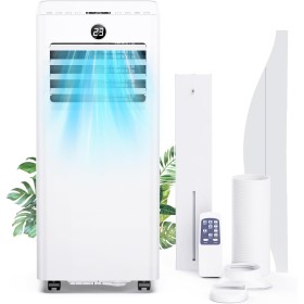 Portable Air Conditioner 7000 BTU, Cooling/Fan/Dehumidification/Sleep Mode 4 in 1, Touch/Remote Control, 24h Timer, 360° Wheels,