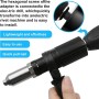 Remachadora eléctrica Binghe Remachadora, Adaptador de Pistola Remachadora, Remachadora para Taladro, Remachadora Bateria con