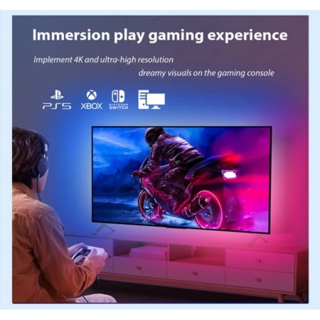 Retroiluminación Led de TV ambiental inteligente para dispositivo 4K H