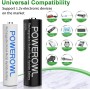 POWEROWL Cargador Rápido de Pilas con 4 Piezas AA 2800mAh Pilas Recargables y 4 Piezas AAA 1000mAh Ni-MH Baterías Recargables